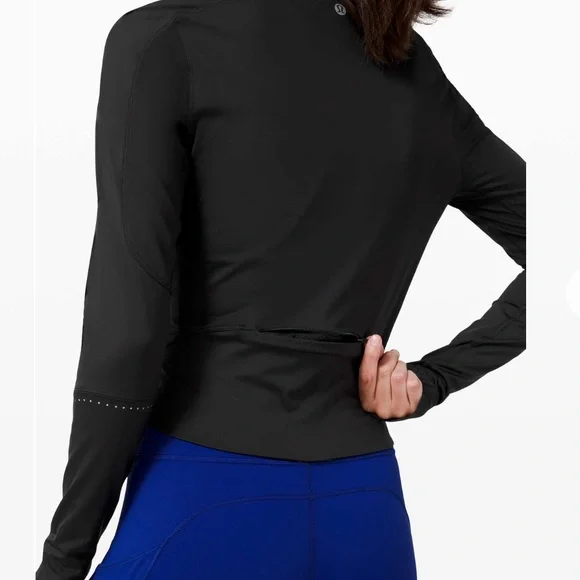 Lululemon Final Mile Jacket Black Reflective Running 8